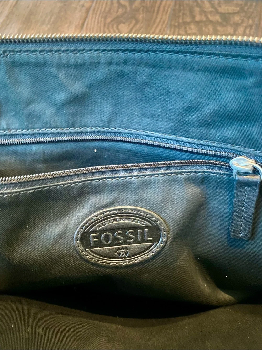 FOSSIL MERCER Double Zip Workbag Briefcase Messenger Crossbody Black Leather
